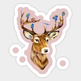 Stag Friend Sticker